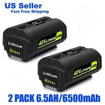 Lizone 2 Pack 6.5AH for Ryobi 40V Lithium Ion Battery 6Ah 5Ah 4Ah 3Ah 2.6Ah 2Ah - £156.44 GBP