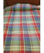 Ralph Lauren Beach House Spinnaker Madras Plaid Comforter ~TWIN~ Red Blu... - £170.14 GBP