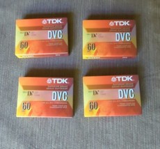 Tdk DVM-60ME 60 Minute Mini Dv Video Cassette Lot Of 4 New Nip - £14.45 GBP