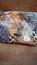 Vera Bradley Painted Feathers Large Cosmetic Bag NWT zip top - $20.00