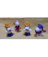 Lot of 4: &quot;Snoopy&quot; Peanuts Mc Donald Happy Meal Toy PVC Figures, Old Col... - £14.92 GBP