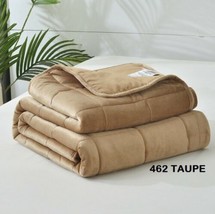 Madison Taupe Weighted Blanket Provides Autism Anxiety Stress Queen 20 Lbs - $58.79