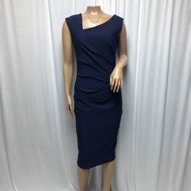 Muxxn Dress Womens Medium Navy Retro 1950s Style Sleeveless Slim Busines... - $23.51