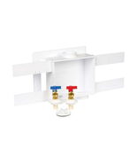 Oatey 38531 WASH Machine Outlet Box, 1/4&quot;, White/Brass - $72.42 CAD