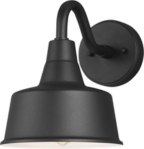 Sea Gull Barn Light, 1-Light Outdoor Wall Lantern, 8&quot;x10&quot; Black Fixture - $185.12