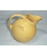 TAG Yellow Gold Ball Pitcher Creamer Brown Highlights Farmhouse Breakfast - £15.12 GBP