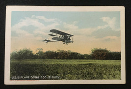 POST CARD FOR THE U.S. MILITARY BIPLANE DOING SCOUT DUTY - £12.35 GBP