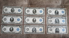 Quality COPIES with W/M United States notes 1914-1918 y. BLUE S/N FREE S... - £39.16 GBP