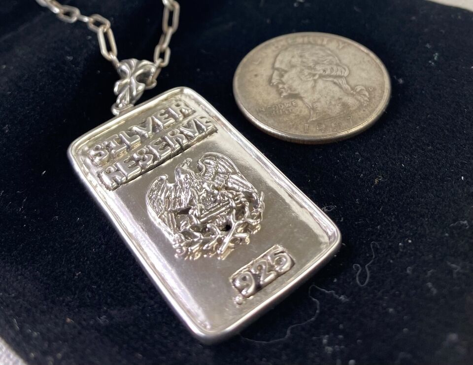 American Eagle Artisan made sterling silver Ingot pendant - $89.13
