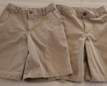 Izod Beige Brown Uniform Shorts size 12R Cotton X2 - $14.84