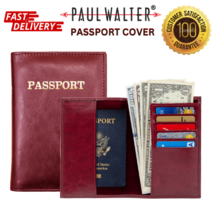 Genuine Leather Passport Cover, ID Document Holder - $15.83