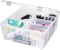 Super Satchel Double Deep With Removable Dividers, Stackable Home Storage - £37.51 GBP