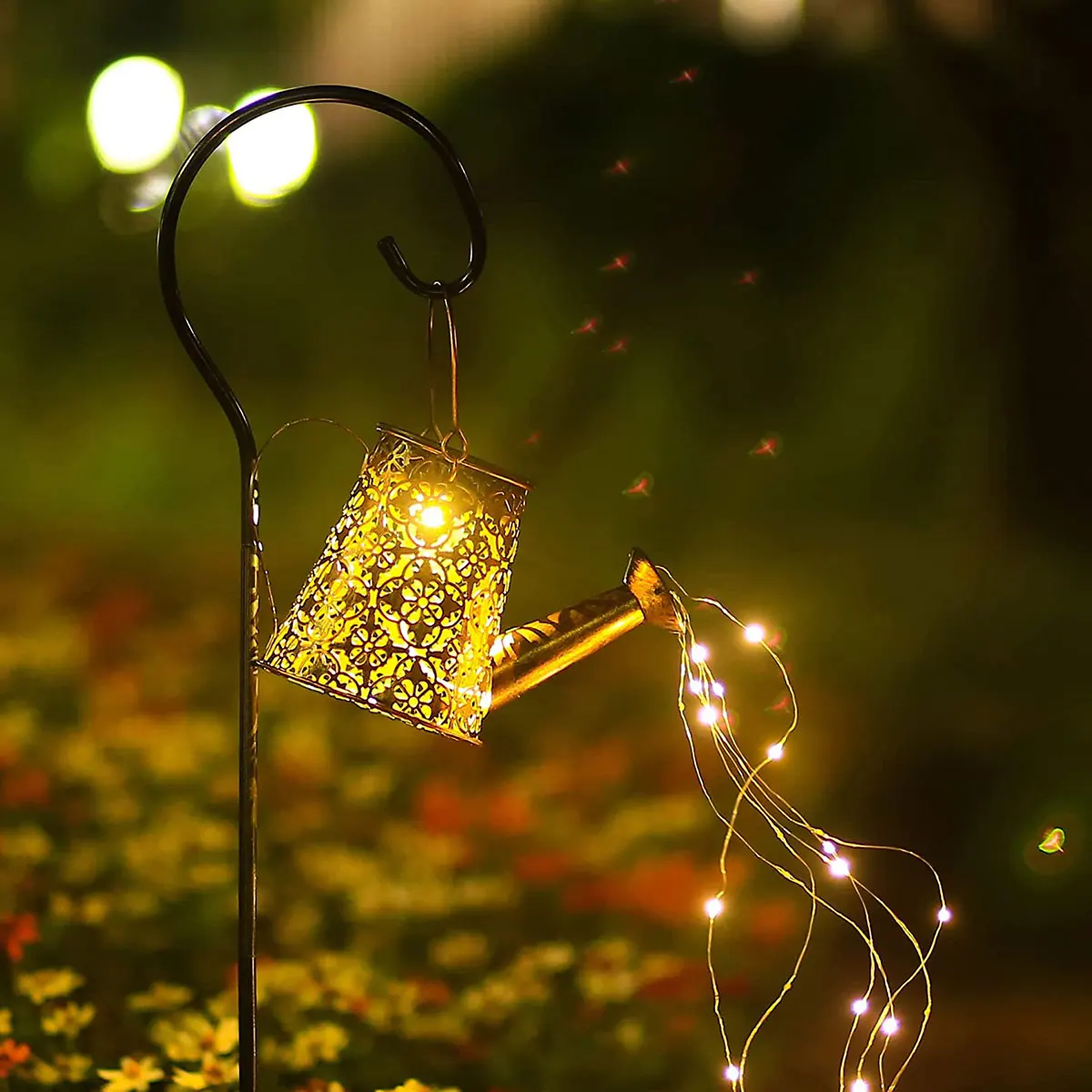 NEW Solar Watering Can Light Watering Can LED String Light  Garden Light Hanging - £62.32 GBP