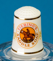 Franklin Mint Country Store Thimble Fiebing&#39;s Saddle Soap Advertising Po... - $5.50