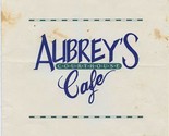 Aubrey&#39;s Cafe Courthouse Menu S Campbells St Road Knoxville Tennessee 19... - £13.99 GBP