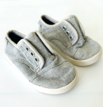 Tiny Toms Chambray Classic Slip On Shoe Toddler Baby Size 5 Blue Canvas - $8.86