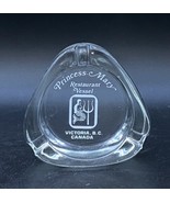 Princess Mary Vessel Restaurant Ashtray Victoria B.C. Canada Clear Mermaid - $31.18
