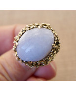 Mid-Century 14K Yellow Gold Lavender Jadeite Jade Dinner ring - $1,639.56 CAD