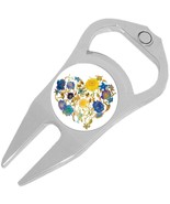 Heart of Flowers Golf Ball Marker Divot Repair Tool Bottle Opener - $220.46 MXN