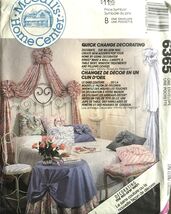 McCall's Sewing Pattern 6365 Home Decor Rings Canopy Table Skirt Window  - $6.80