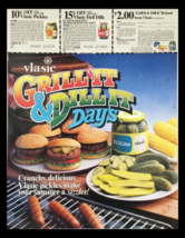 1985 Vlasic Grill It &amp; Drill It Days Circular Coupon Advertisement - £14.97 GBP