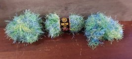 Lion Brand Fun Fur Yarn Citrus Varigated 5 Skeins 1.75oz 64 Yard Bulky 5 - $27.86