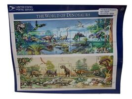 Vintage 1996 USPS The World of Dinosaurs Stamp Set Sealed. - $28.00