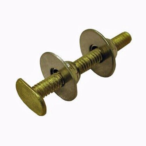 Premium 1/4&quot; x 2-1/4&quot; Solid Brass Closet Bolts w/4 Washers and 4 Acorn Nuts - $3.59