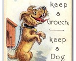 &quot;Never&quot; Series No. 39 Keep a Grouch Keep a Dog Instead Comic DB Postcard... - $7.87