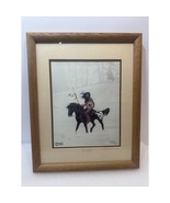 Vintage 1986 Marguerite Fields Signed Lithograph &quot;The Scout&quot; 363/500 Native - $128.69