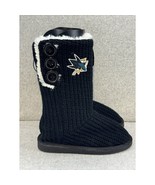 NHL Hockey San Jose Sharks Knit Slipper Boots - Women’s S (5-6) - £9.03 GBP