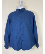 Ben Sherman Men Size M Blue Cluster All Over Print Button Up Shirt Long Sleeve - $8.10