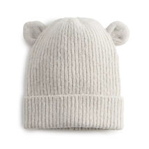 NEW Lauren Conrad LC Kids Ribbed Knit Beanie Hat with 3D ears, gray - £8.00 GBP