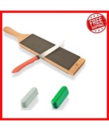 Ergonomic Leather Paddle Strop 15&quot;x3&quot; - Double-Sided for Professional Sh... - $30.68