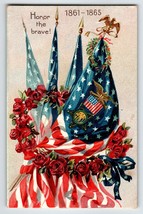 Decoration Memorial Day Postcard 1861-1865 Military Army Medal Roses Tucks 107 - £18.94 GBP