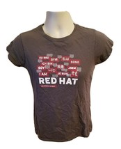 Red Hat Linux Womens Medium Gray TShirt - £11.68 GBP