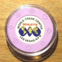 (1) World Trade Center Casino - Roulette Chip - Purple - Las Vegas, Nevada - £9.55 GBP