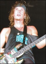 Pearl Jam Jeff Ament onstage 1993 with Magic sicker bass guitar pin-up photo - $4.01