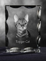 Toyger , Cubic crystal with cat, souvenir, decoration, limited edition - £65.64 GBP