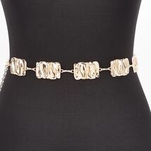 Hammered Metal Chain Belt – Gold - $17.82