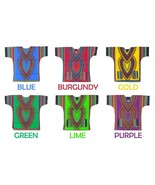 Dashiki Shirt : African Heart Print In 100% Cotton #919 - $16.00