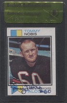TOMMY NOBIS SIGNED 1973 TOPPS CARD #385 ATLANTA FALCONS AUTO BECKETT BAS - $551.68 MXN