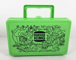 Vintage Burger King Pencil Case Lunch Box Jungle Scene Whirley Industrie... - $17.81