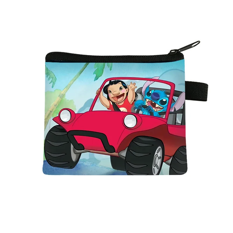 New Anime Stitch Coin Purse Kawaii Lilo Stitch Wallet Cute Angel Storage... - $4.82