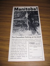 1960 Print Ad Manitoba Bureau of Travel Canada Fishing - $10.51