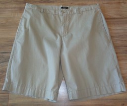 Alfani Size 44 CORDUROY Khaki Cotton Flat Front New Mens Shorts - £46.69 GBP