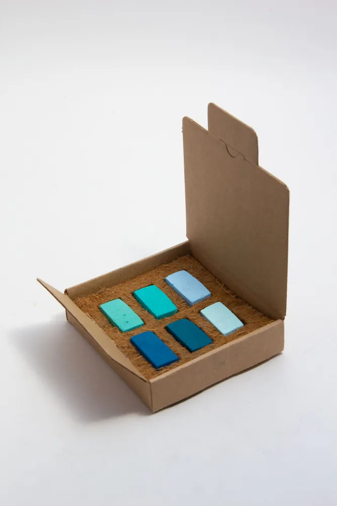 Handmade Soft Pastel Set “Deep Sea” – Earthberry Artisan Pastels – 6 Colors - $1,603.09 MXN