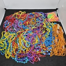 Lot of Colorful Molded Plastic Beaded Necklaces for Art &amp; Crafts Mardi Gras - £11.95 GBP