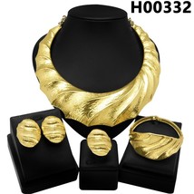 Dubai  Gold Plated Jewelry Sets For Women Brazilian Original Fashion Trend Earri - £100.07 GBP