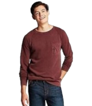 Mossimo Men&#39;s Washed Long Sleeve Pullover Pomgranate Mystry Size XL NWT - $19.99